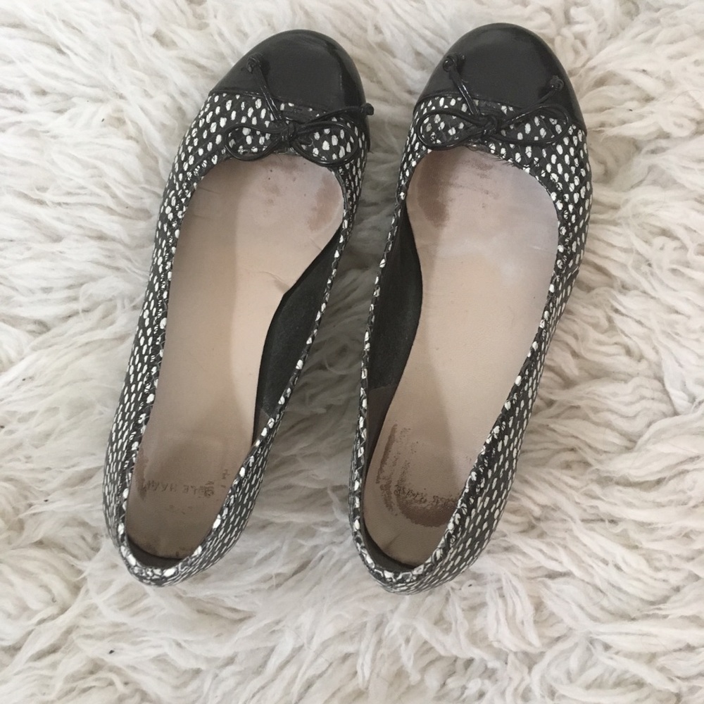 Cole Haan black and white ballet wedges size 7.5